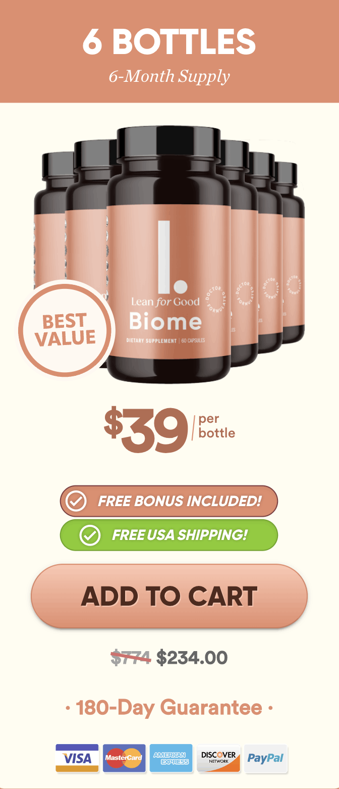 lean biome-price-of-6-bottles